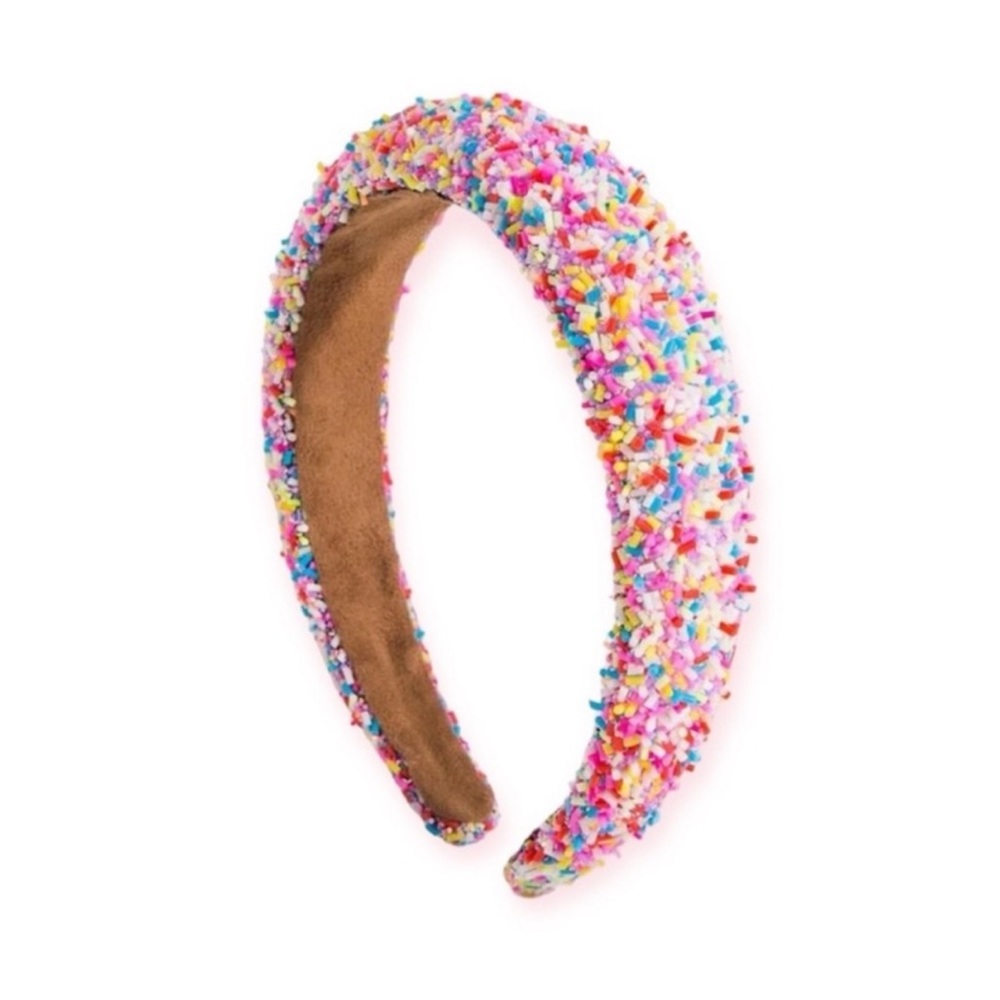 NWT Rainbow Colored Sprinkles Birthday Party Headband - one size fits all